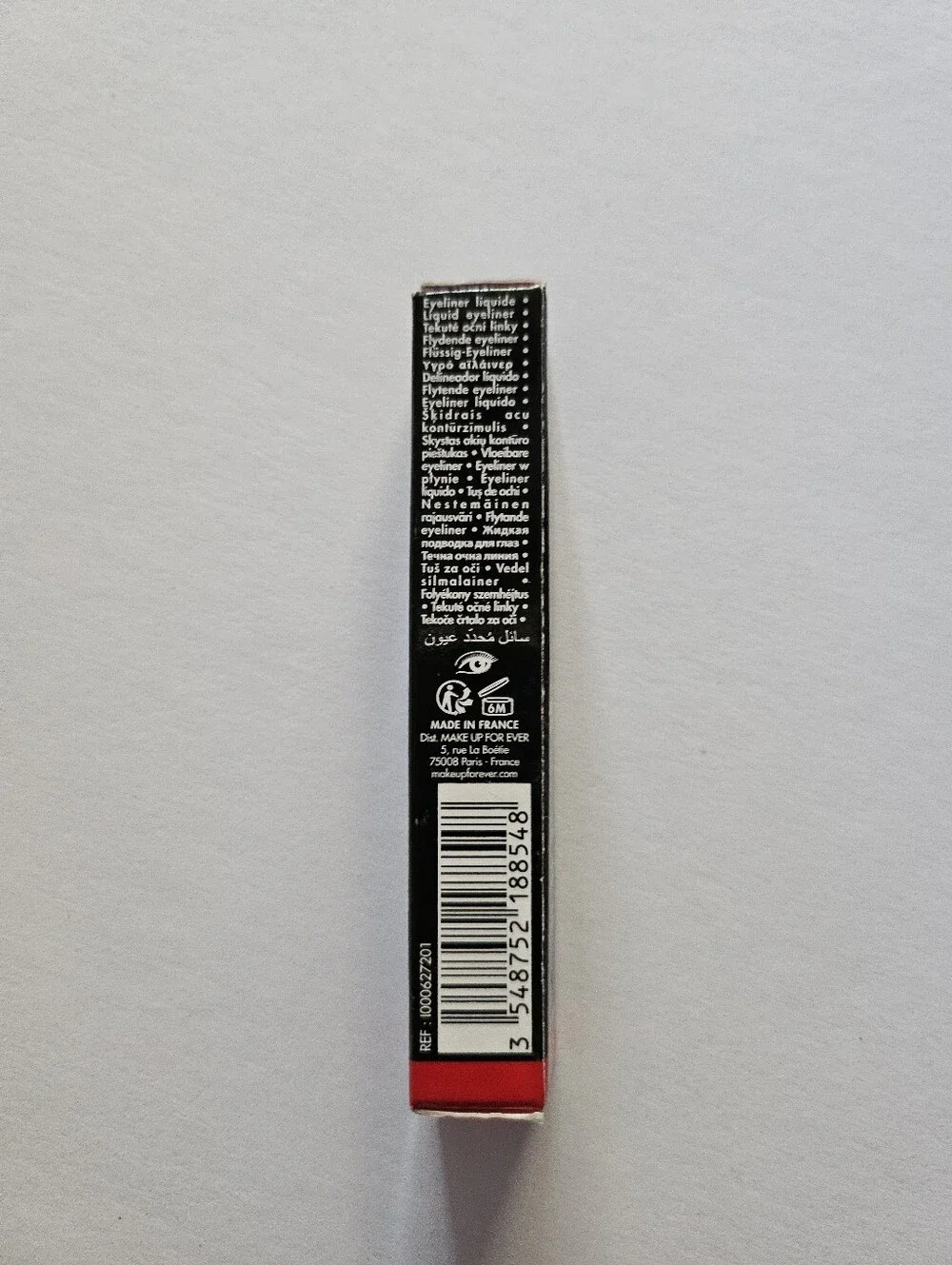 NEW NIB Makeup Forever 1 Black Aqua Resist Graphic Eyeliner Pen Deluxe-0.25 ml
